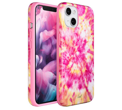 LAUT Huex Tie Dye iPhone 13 hoesje Roze