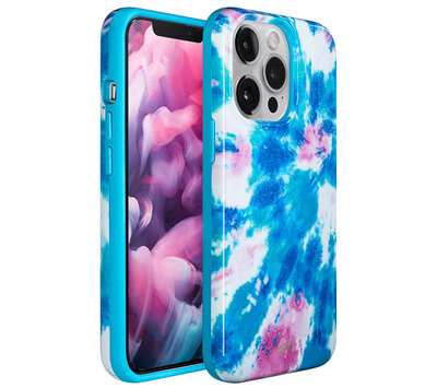 LAUT Huex Tie Dye iPhone 13 Pro Max hoesje Blauw