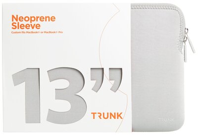 Trunk Neoprene Macbook 14 / 13 inch sleeve Zilver