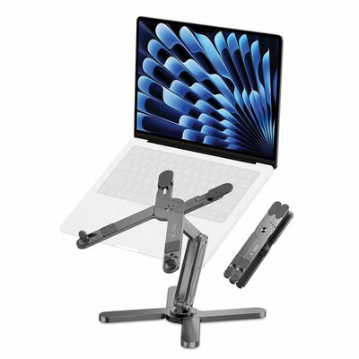 TechProtection Desk universele opvouwbare laptop standaard grijs