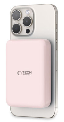 TechProtection Life MagSafe draadloze powerbank 10000 mAh roze