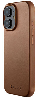 Mujjo Leather MagSafe iPhone 16 hoesje tan