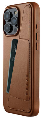 Mujjo Leather Wallet iPhone 16 Pro Max hoesje tan