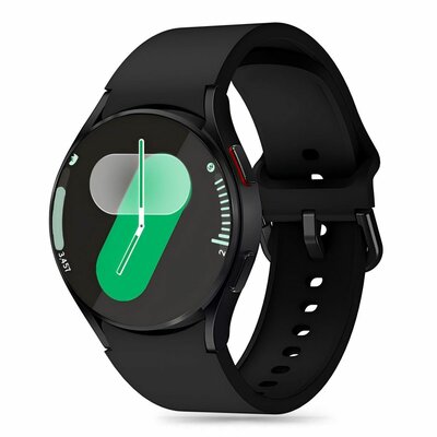 TechProtection Siliconen Slim Galaxy Watch 7 / 6 / 5 Pro / 5 / 4 / FE bandje zwart