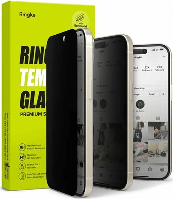 Ringke Privacy iPhone 15 glazen screenprotector