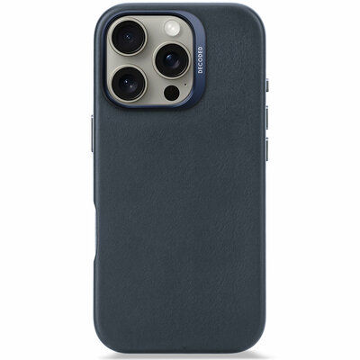 Decoded leren MagSafe iPhone 16 Pro&nbsp;hoesje navy