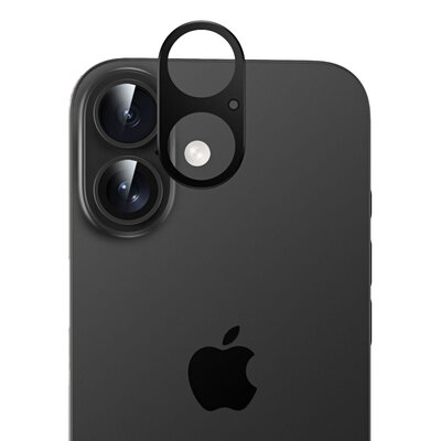 Glaasie iPhone 16 / iPhone 16 Plus glazen camera protector zwart