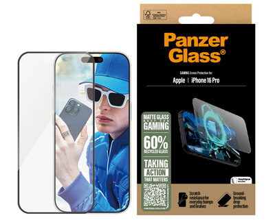 PanzerGlass Gaming Glazen iPhone 16 Pro screenprotector