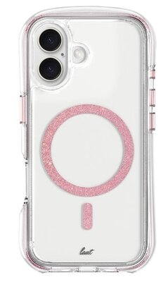 LAUT Aero Sparkle MagSafe iPhone 16 hoesje roze