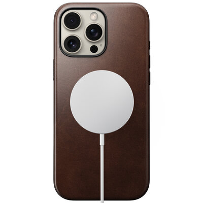 Nomad Modern Horween MagSafe iPhone 16 Pro hoesje bruin