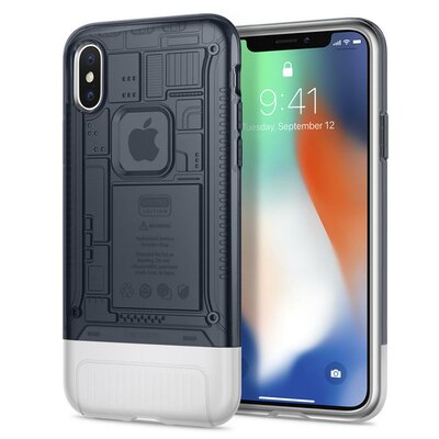 Spigen Classic C1 iPhone X hoesje Grijs