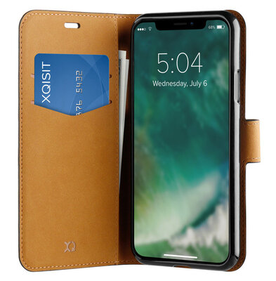 Xqisit Slim Wallet iPhone XS Max hoesje Zwart