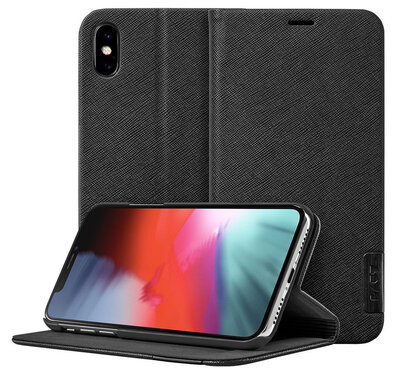 LAUT Prestige Folio iPhone Xs Max hoesje Zwart