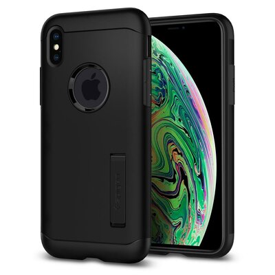 Spigen Slim Armor iPhone XS Max hoesje Zwart