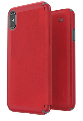 Speck Presidio Folio iPhone Xs Max hoesje Rood