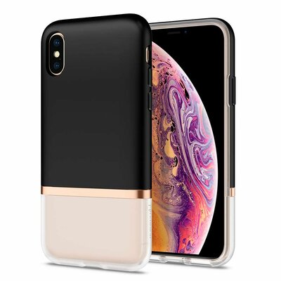 Spigen Manon Jupe iPhone XS Max hoesje Zwart