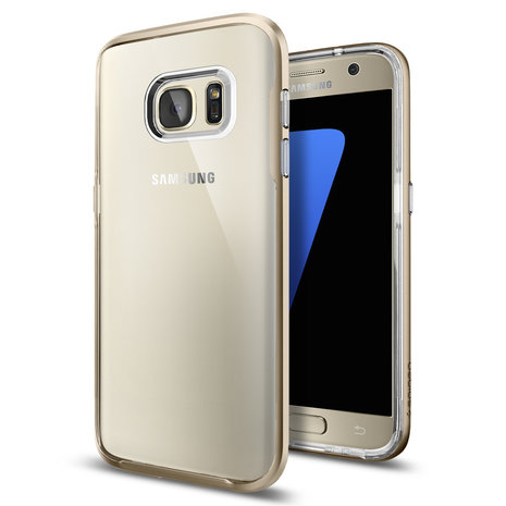 Klas glas soort Spigen Neo Hybrid Crystal Galaxy S7 hoes Gold - Appelhoes