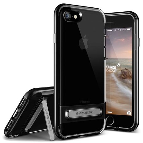 extreem amateur Portiek VRS Design Crystal Bumper iPhone 7 hoesje Jet Black - Appelhoes
