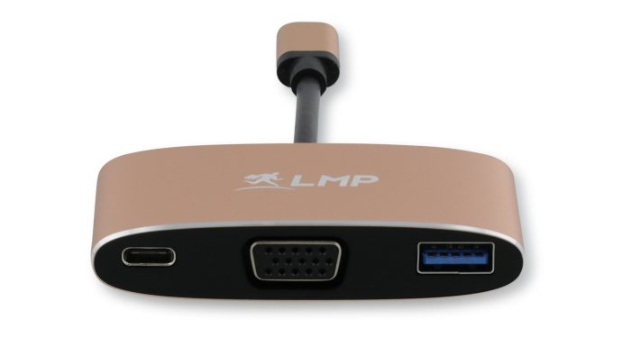 LMP Multiport USB-C VGA adapter Goud