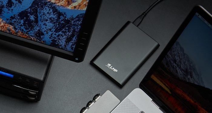 LMP DataMobile aluminium USB-C harde schijf behuizing Grijs