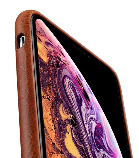 Melkco Leather Wallet backcover iPhone XS Max hoesje Bruin