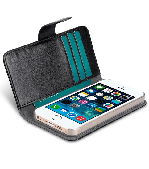 Melkco Wallet iPhone SE/5S hoesje Zwart