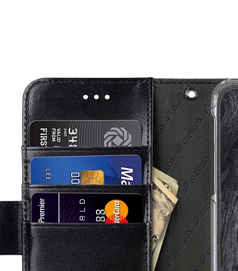 Melkco Wallet iPhone XS hoesje Zwart