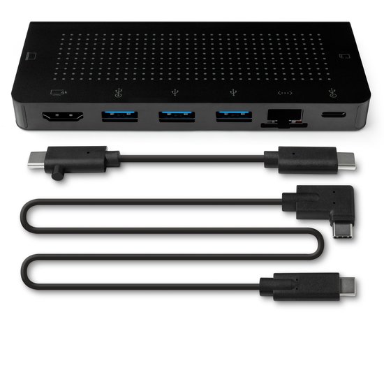 Twelve South Stay Go USB-C hub met extra snoer Zwart