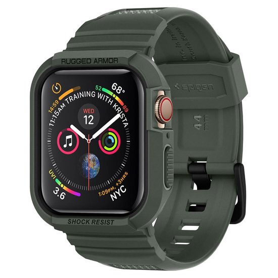 Spigen Rugged Armor Pro Watch 44 mm hoes + bandje Groen