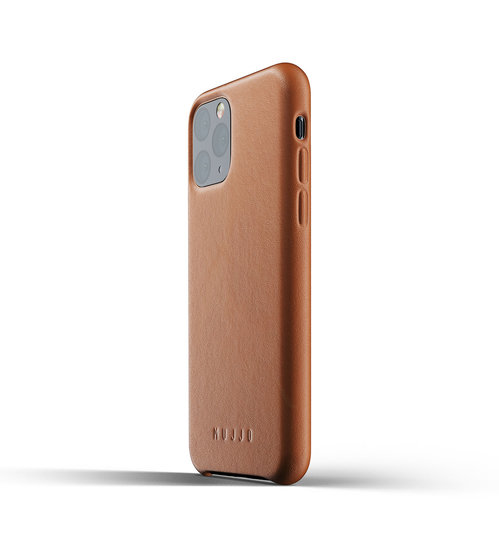 Mujjo Leather case iPhone 11 Pro hoesje Tan