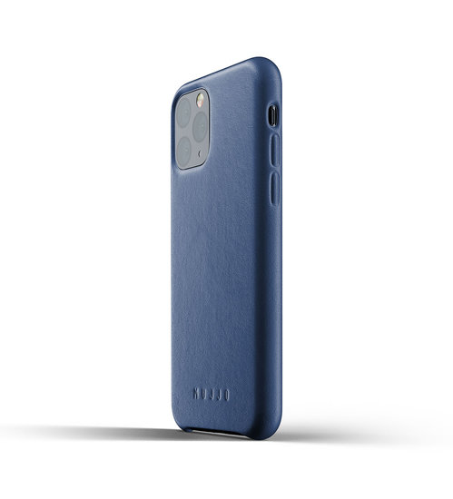 Mujjo Leather case iPhone 11 Pro hoesje Blauw