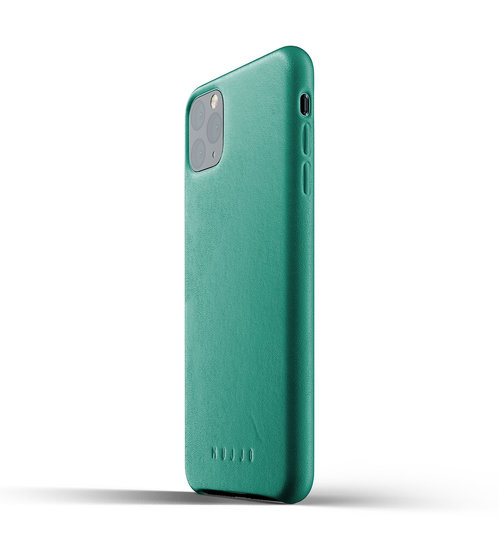 Mujjo Leather case iPhone 11 Pro Max hoes Groen