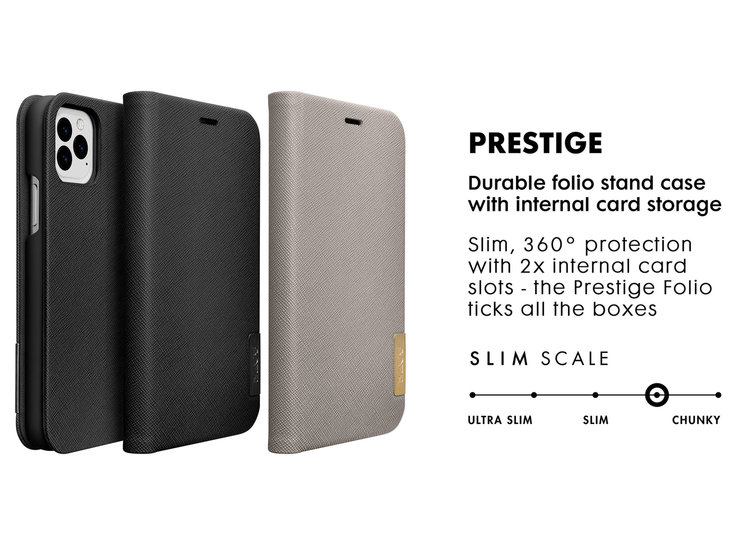 LAUT Prestige Folio iPhone 11 Pro hoesje Zwart