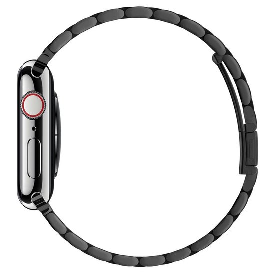 Spigen Modern Fit RVS Apple Watch 44 mm bandje Zwart