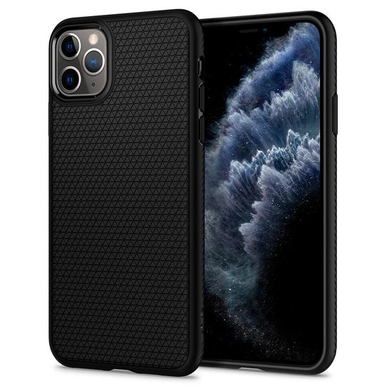 Spigen Liquid Air iPhone 11 Pro Max hoes Zwart