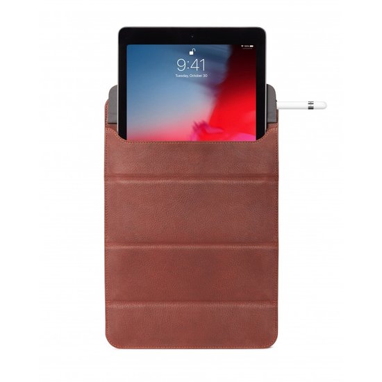 Decoded Leather Foldable iPad 2019 sleeve Bruin