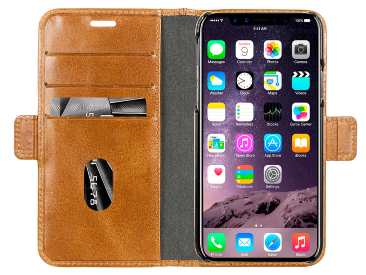 dbramante1928 Bernstorff iPhone XS 2 in 1 Wallet hoesje Bruin