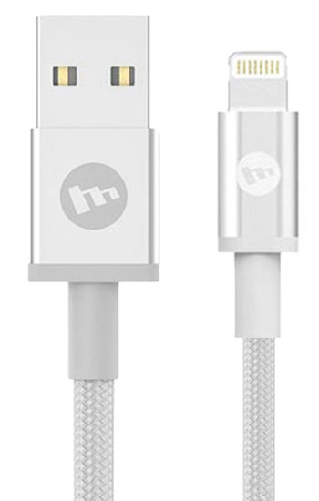 mophie Nylon Lightning naar USB kabel 1 meter Wit