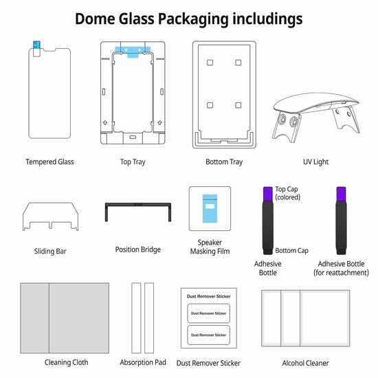 Whitestone Dome Glass iPhone SE 2022 / 2020 screenprotector