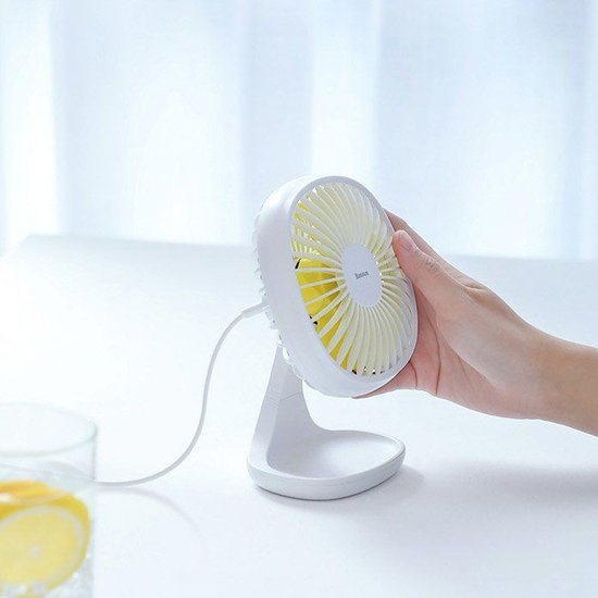 Baseus Pudding Shaped fan USB ventilator Wit