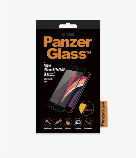 PanzerGlass Glazen Edge to Edge iPhone SE 2022 / 2020 screenprotector