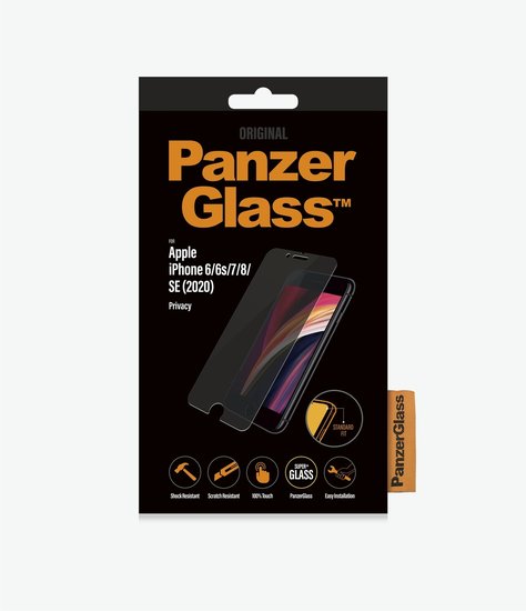 PanzerGlass Glazen Privacy iPhone SE 2022 / 2020 screenprotector