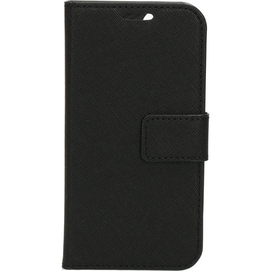 Mobiparts Saffiano Wallet iPhone 12 mini hoesje Zwart