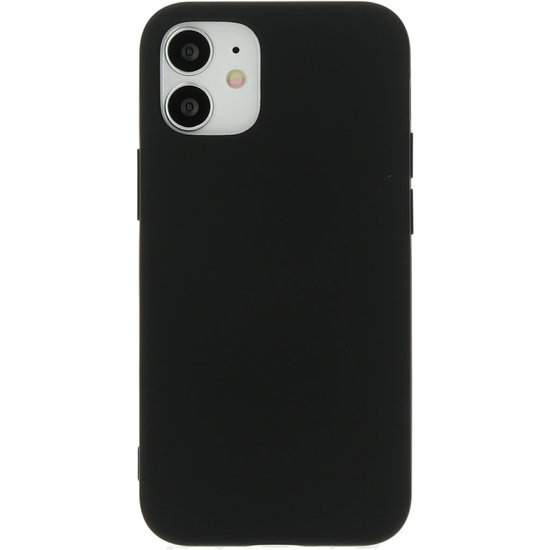 Mobiparts Silicone iPhone 12 mini hoesje Zwart