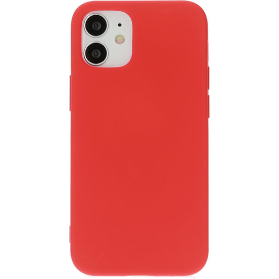 Mobiparts Silicone iPhone 12 mini hoesje Rood