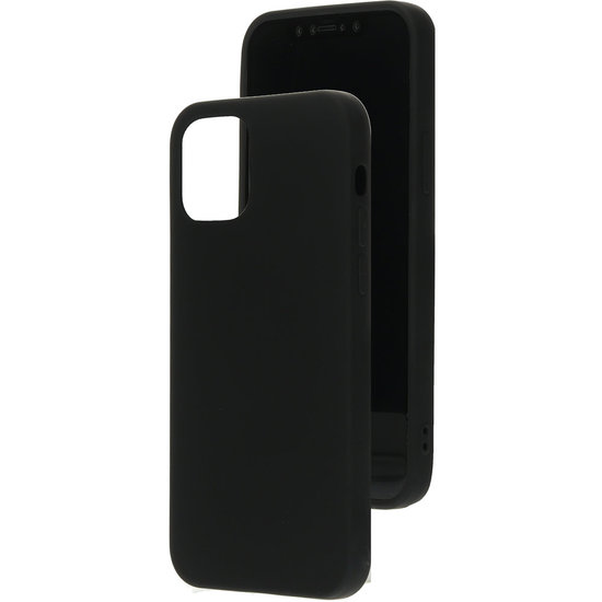 Mobiparts Silicone iPhone 12 Pro / iPhone 12&nbsp;hoesje Zwart