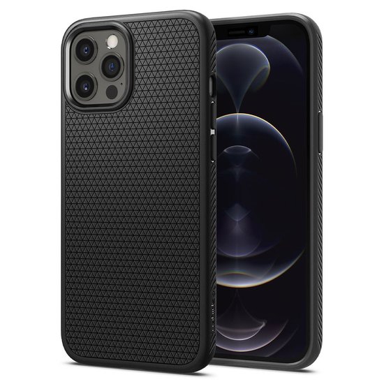 Spigen Liquid Air iPhone 12 Pro Max hoesje Zwart