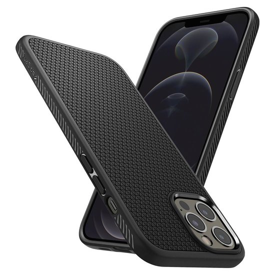 Spigen Liquid Air iPhone 12 Pro Max hoesje Zwart