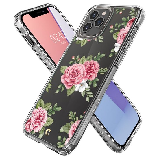 Spigen Ciel iPhone 12 Pro / iPhone 12 hoesje Pink Floral