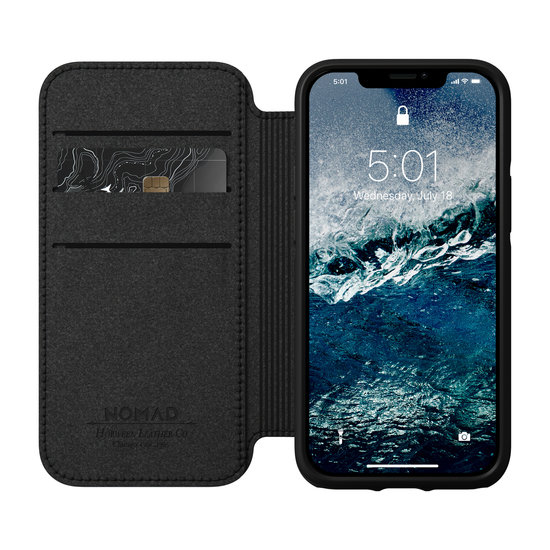 Nomad Leather Rugged Folio iPhone 12 mini hoesje Bruin